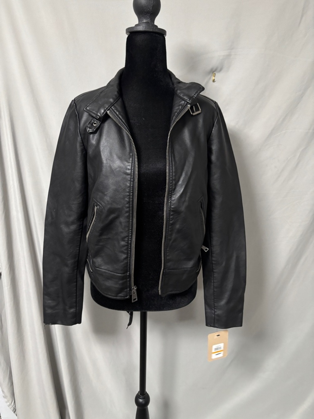 Levi Faux Leather Racer Jacket